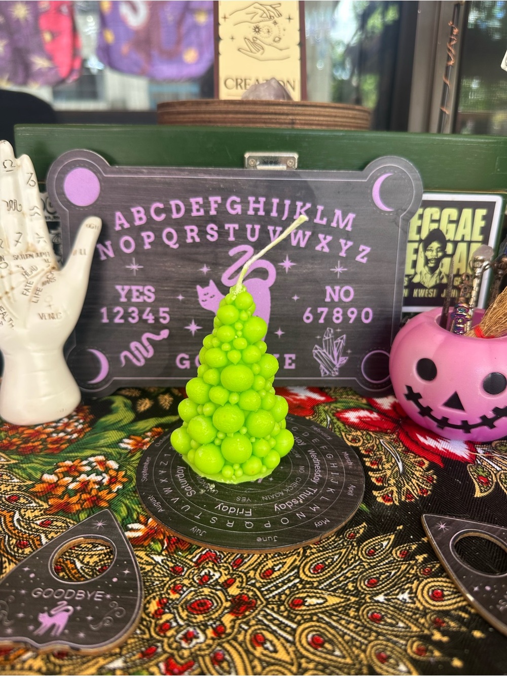 Lime Bubble Tree candle